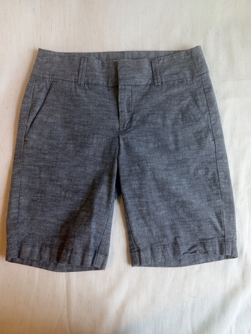 J.Crew 9” Stretch Chino Bermuda Shorts Blue Gray Size 00 F1238
